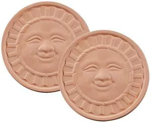 Hot Seal 2 Pack Terracotta Sun Smiles Brown Sugar Keeper Disc for Maintaining Food Moisture in Container, Brown Sugar Bear Softener Alternative, Food-Grade Safety Hot Seal 2 Pack Terracotta Sun Smiles Brown Sugar Keeper Disc for Maintaining Food Moisture in Container, Brown Sugar Bear Softener Alternative, Food-Grade Safety