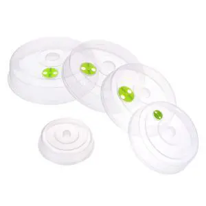 5 Microwave Plate Covers with Adjustable Steam Vents, Splatter Covers, Mixed Sizes for Large and Small Plates and Bowls 5 Microwave Plate Covers with Adjustable Steam Vents, Splatter Covers, Mixed Sizes for Large and Small Plates and Bowls