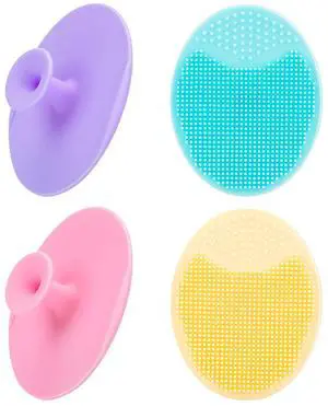JEXCULL Soft Silicone Facial Cleansing Brush, 4-Pack, for Deep Cleansing, Exfoliating, Blackhead, Acne, Pores, Cradle Cap JEXCULL Soft Silicone Facial Cleansing Brush, 4-Pack, for Deep Cleansing, Exfoliating, Blackhead, Acne, Pores, Cradle Cap