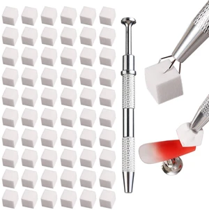 Fcozpjk Soft Sponge Grip Pen for Gradient and Halo Nail Brushes, Professional Nail Tool Accessories, 100Pcs Fcozpjk Soft Sponge Grip Pen for Gradient and Halo Nail Brushes, Professional Nail Tool Accessories, 100Pcs