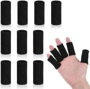 ElevateTech 10-Pack Finger Support Sleeves, Arthritis Compression Gloves, Elastic Thumb Splint for Pain Relief, Breathable Finger Tape for Basketball Golf Sports ElevateTech 10-Pack Finger Support Sleeves, Arthritis Compression Gloves, Elastic Thumb Splint for Pain Relief, Breathable Finger Tape for Basketball Golf Sports