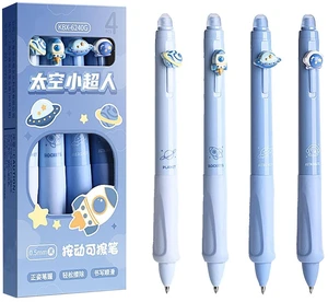 YYaaloa 4 Pack Retractable Erasable Gel Pens, Fine Point 0.5mm, Black Ink, Blue, Black YYaaloa 4 Pack Retractable Erasable Gel Pens, Fine Point 0.5mm, Black Ink, Blue, Black