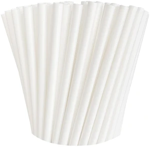 100 Pack White Biodegradable Paper Straws Bulk for Party Supplies, Wedding, Birthday, Beverage Stirrer 100 Pack White Biodegradable Paper Straws Bulk for Party Supplies, Wedding, Birthday, Beverage Stirrer
