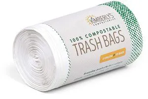 KC 3 Gallon Compostable Trash Bags, 25 Count | Biodegradable, Ultra Durable, Drawstring Closure, Odor Control, Easy Tie | For Home & Bathroom Waste KC 3 Gallon Compostable Trash Bags, 25 Count | Biodegradable, Ultra Durable, Drawstring Closure, Odor Control, Easy Tie | For Home & Bathroom Waste