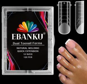 EBANKU Poly Gel Toenail Kit with Dual Nail Forms, Reusable EBANKU Poly Gel Toenail Kit with Dual Nail Forms, Reusable
