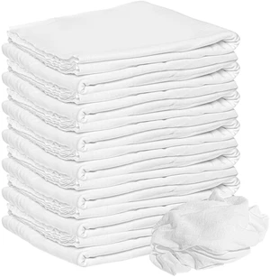 Nabob Wipers 100% Cotton Lint Free Cleaning Rags 18"x18" (3 Pack) - Exact Cut, Premium White - for Dusting, Staining, Polishing, Painting Nabob Wipers 100% Cotton Lint Free Cleaning Rags 18"x18" (3 Pack) - Exact Cut, Premium White - for Dusting, Staining, Polishing, Painting