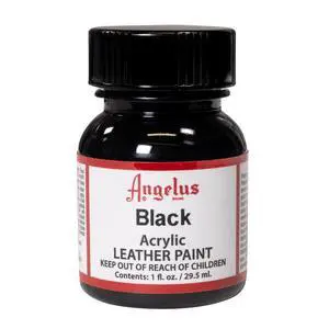 Angelus Acrylic Leather Paint 1 Fl Oz Black - Professional Flexible Crack Scratch Peel Resistant for Shoes Sneakers Canvas Furniture and Leather Projects Angelus Acrylic Leather Paint 1 Fl Oz Black - Professional Flexible Crack Scratch Peel Resistant for Shoes Sneakers Canvas Furniture and Leather Projects