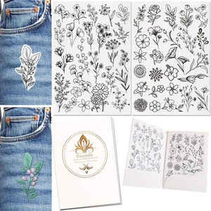Patemby 50Pcs Water Soluble Embroidery Stabilizers, Stick and Stitch Pre-Printed Pattern Designs Stencils Transfers for Hand Sewing Lovers and Beginners Patemby 50Pcs Water Soluble Embroidery Stabilizers, Stick and Stitch Pre-Printed Pattern Designs Stencils Transfers for Hand Sewing Lovers and Beginners