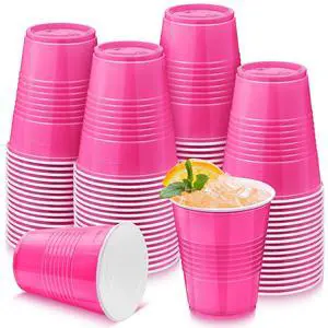 Kochorie 50 Pack Hot Pink Disposable Plastic Cups 12-Ounce Drinking Cups for Wedding Birthday Graduation Christmas Parties, Picnics Events Kochorie 50 Pack Hot Pink Disposable Plastic Cups 12-Ounce Drinking Cups for Wedding Birthday Graduation Christmas Parties, Picnics Events