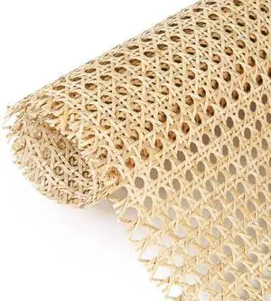 14" Width x 3.3 Feet Cane Rattan Webbing Roll, Natural Pre-Woven Open Mesh Cane Webbing for Furniture, Chair, Cabinet, Ceiling, Bed Door 14" Width x 3.3 Feet Cane Rattan Webbing Roll, Natural Pre-Woven Open Mesh Cane Webbing for Furniture, Chair, Cabinet, Ceiling, Bed Door