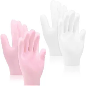 Sibba 2 Pairs Silicone Moisturizing Gel Gloves for Women's Hand Care, Anti Slip Aloe Lotion, Repairing Dry Hands, Calluses, Cracked Heels, and Softening Rough Skin Sibba 2 Pairs Silicone Moisturizing Gel Gloves for Women's Hand Care, Anti Slip Aloe Lotion, Repairing Dry Hands, Calluses, Cracked Heels, and Softening Rough Skin