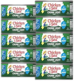 Chicken of the Sea Wild Caught Chunk Light Tuna in Water, 5oz Cans, 10-Count Chicken of the Sea Wild Caught Chunk Light Tuna in Water, 5oz Cans, 10-Count