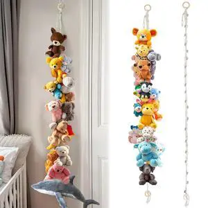 Cotton Hanging Storage Chain - Display Holder for Stuffed Animals by Rainflow Cotton Hanging Storage Chain - Display Holder for Stuffed Animals by Rainflow