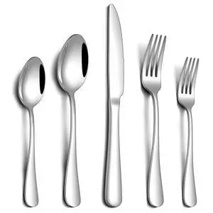 PHILIPALA 20 Piece Stainless Steel Silverware Set for 4, Food Grade Novelty Cutlery with Knife Fork Spoon, Mirror Polished, Dishwasher Safe PHILIPALA 20 Piece Stainless Steel Silverware Set for 4, Food Grade Novelty Cutlery with Knife Fork Spoon, Mirror Polished, Dishwasher Safe