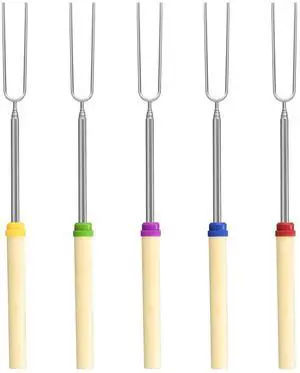 Marshmallow Roasting Sticks, 32in Extendable Forks, 5 Pack Marshmallow Roasting Sticks, 32in Extendable Forks, 5 Pack