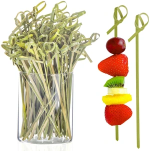 JtmyAota 100 Pack 4.7Inch Natural Bamboo Skewers and Cocktail Picks for Appetizers Cake Dessert Fruit Party Decorations JtmyAota 100 Pack 4.7Inch Natural Bamboo Skewers and Cocktail Picks for Appetizers Cake Dessert Fruit Party Decorations