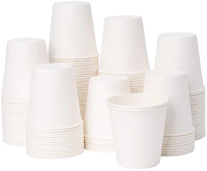 YEEHAW 3 oz Small White Disposable Paper Cups (100 Pack) YEEHAW 3 oz Small White Disposable Paper Cups (100 Pack)