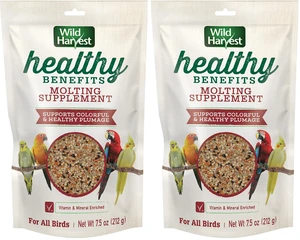 Wild Harvest Healthy Benefits Molting Supplement 7.5oz for All Birds (Pack of 2) Wild Harvest Healthy Benefits Molting Supplement 7.5oz for All Birds (Pack of 2)