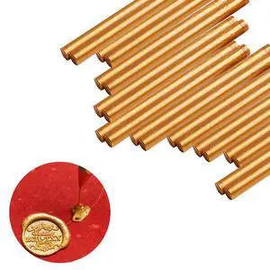 Hot Melt Glue Sealing Sticks for Letter Seal Stamp, Gold Hot Melt Glue Sealing Sticks for Letter Seal Stamp, Gold