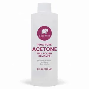 100% Pure Acetone Nail Polish Remover for Acrylic & Gel, 8 fl oz - Ella+Mila 100% Pure Acetone Nail Polish Remover for Acrylic & Gel, 8 fl oz - Ella+Mila