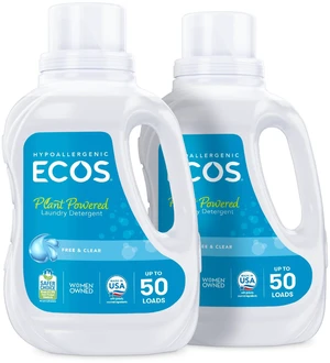 ECOS Laundry Detergent Liquid, Free & Clear, 50 Fl Oz (Pack of 2) ECOS Laundry Detergent Liquid, Free & Clear, 50 Fl Oz (Pack of 2)