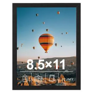 JCJMY 8.5x11 Inch Picture Frame, Black, Shatter Resistant Plexiglass, for Certificate Poster Photo, Horizontal and Vertical Wall Hanging or Tabletop Display JCJMY 8.5x11 Inch Picture Frame, Black, Shatter Resistant Plexiglass, for Certificate Poster Photo, Horizontal and Vertical Wall Hanging or Tabletop Display