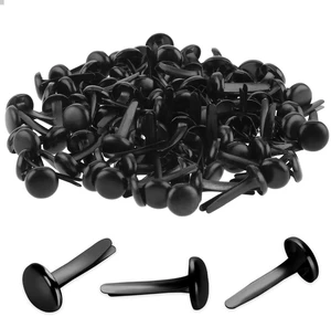 100PCS Brass Round Mini Brads Paper Fasteners for Scrapbooking DIY Supplies (Black) 100PCS Brass Round Mini Brads Paper Fasteners for Scrapbooking DIY Supplies (Black)
