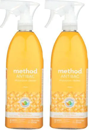 Method Antibacterial All-Purpose Cleaner Spray, Citron, 28 Fl Oz (Pack of 2), Kills 99.9% of Household Germs Method Antibacterial All-Purpose Cleaner Spray, Citron, 28 Fl Oz (Pack of 2), Kills 99.9% of Household Germs