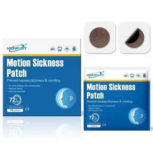 Hionfurt 16ct Motion Sickness Patches, Non-Drowsy Herbal Relief Hionfurt 16ct Motion Sickness Patches, Non-Drowsy Herbal Relief