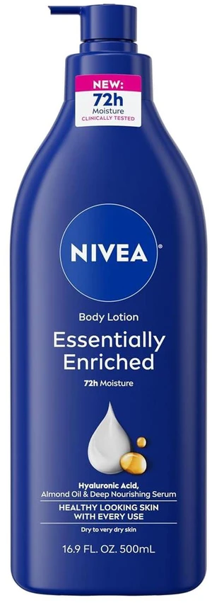 NIVEA Essentially Enriched Body Lotion for Very Dry Skin with Almond Oil, 16.9 Oz NIVEA Essentially Enriched Body Lotion for Very Dry Skin with Almond Oil, 16.9 Oz