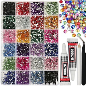 6000Pcs Resin Jelly Rhinestones 2mm 3mm Mixed-Color Flatback Gems with 2 Pcs B7000 Fabric Glue for DIY Crafts Clothing Tumblers Decor Nail Art Makeup 6000Pcs Resin Jelly Rhinestones 2mm 3mm Mixed-Color Flatback Gems with 2 Pcs B7000 Fabric Glue for DIY Crafts Clothing Tumblers Decor Nail Art Makeup