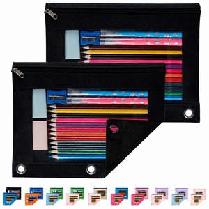 Sooez 2 Pack Pencil Pouch for 3 Ring Binder Sooez 2 Pack Pencil Pouch for 3 Ring Binder