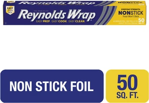 Reynolds Wrap Non-Stick Aluminum Foil Roll, 12Inches Wide, 50SqFt Reynolds Wrap Non-Stick Aluminum Foil Roll, 12Inches Wide, 50SqFt