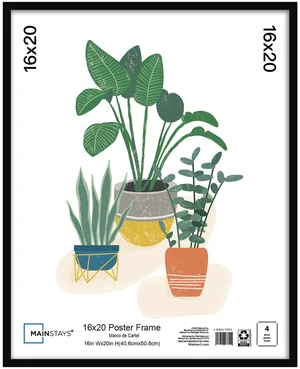 Mainstays 16 x 20 Black Wall Picture Frame Mainstays 16 x 20 Black Wall Picture Frame