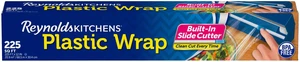Reynolds Kitchens Clear Plastic Wrap, Built-In Slide Cutter, 225sq ft Reynolds Kitchens Clear Plastic Wrap, Built-In Slide Cutter, 225sq ft