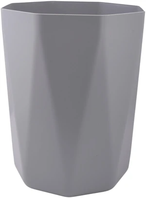 Mainstays 5 Gal Gray Geometric Polypropylene Plastic Bathroom Wastebasket, Open Top Mainstays 5 Gal Gray Geometric Polypropylene Plastic Bathroom Wastebasket, Open Top