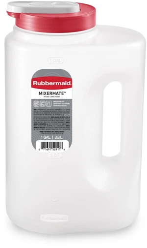 Rubbermaid Mixermate Leak-Resistant Pitcher, Clear, 3.8 Liter (1 Gallon), Plastic Rubbermaid Mixermate Leak-Resistant Pitcher, Clear, 3.8 Liter (1 Gallon), Plastic