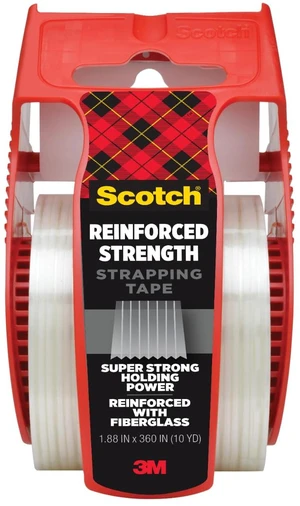 Scotch Reinforced Strength Strapping Tape, 1.88in x 360in, 1 Roll Scotch Reinforced Strength Strapping Tape, 1.88in x 360in, 1 Roll