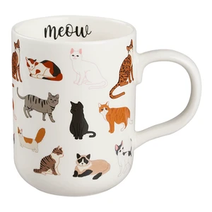 Mainstays 16.06oz White Stoneware Cat Mug Mainstays 16.06oz White Stoneware Cat Mug