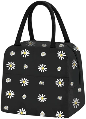 Reusable Insulated Lunch Bag Small Daisy Pattern Portable Thermal Lunch Box Tote Cooler Bag for Adults Work Any Occasion Reusable Insulated Lunch Bag Small Daisy Pattern Portable Thermal Lunch Box Tote Cooler Bag for Adults Work Any Occasion