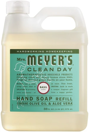 Mrs. Meyer's Clean Day Basil Scent Hand Soap Refill, 33 Fl Oz Mrs. Meyer's Clean Day Basil Scent Hand Soap Refill, 33 Fl Oz