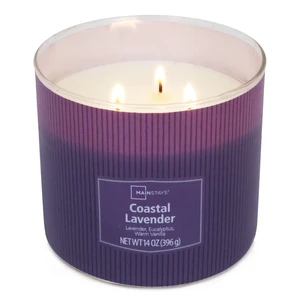 Mainstays Coastal Lavender 3-Wick Decorative Wrap Candle 14oz Mainstays Coastal Lavender 3-Wick Decorative Wrap Candle 14oz