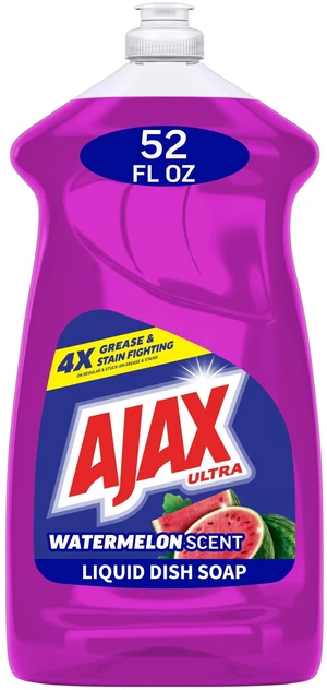 Ajax Ultra Liquid Dish Soap, 52 fl oz, Strips Grease, Mess-Free, Easy-Flip Cap, Watermelon Scent Ajax Ultra Liquid Dish Soap, 52 fl oz, Strips Grease, Mess-Free, Easy-Flip Cap, Watermelon Scent