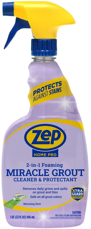 Zep HomePro Foaming Miracle Grout Cleaner & Protectant, 32oz, Pack of 1 Zep HomePro Foaming Miracle Grout Cleaner & Protectant, 32oz, Pack of 1