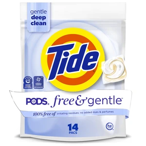 Tide PODS Free and Gentle Laundry Detergent Pacs, Hypoallergenic, Unscented, 14 Count Tide PODS Free and Gentle Laundry Detergent Pacs, Hypoallergenic, Unscented, 14 Count