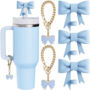 3Pcs 10mm Bow Straw Topper Compatible With Stanley Cup, 2pcs Blue Bow Charms For 30oz & 40oz Tumbler With Handle 3Pcs 10mm Bow Straw Topper Compatible With Stanley Cup, 2pcs Blue Bow Charms For 30oz & 40oz Tumbler With Handle