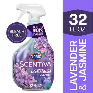 Clorox Scentiva Disinfecting Multi-Surface Cleaner Spray, Lavender & Jasmine, 32 Fl Oz Clorox Scentiva Disinfecting Multi-Surface Cleaner Spray, Lavender & Jasmine, 32 Fl Oz