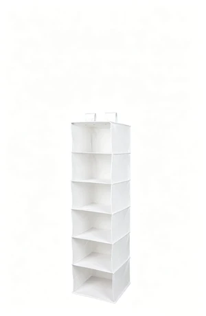 Mainstays 6-Shelf Non-Woven Hanging Closet Organizer, Arctic White Mainstays 6-Shelf Non-Woven Hanging Closet Organizer, Arctic White