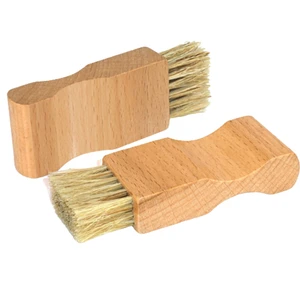 2 Pcs Wooden Handle Shoe Polish Applicator Brushes for Leather Boots Shoes Bags 2 Pcs Wooden Handle Shoe Polish Applicator Brushes for Leather Boots Shoes Bags
