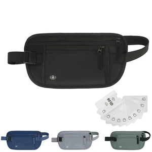 RFID Blocking Hidden Money Belt Passport Holder for Travel (Black) RFID Blocking Hidden Money Belt Passport Holder for Travel (Black)